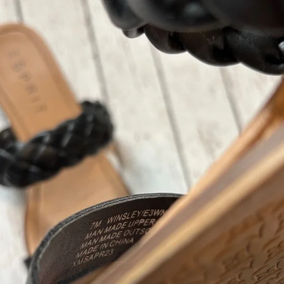 Esprit Winsley Black and Tan Braided Sandals - Picture 4 of 4